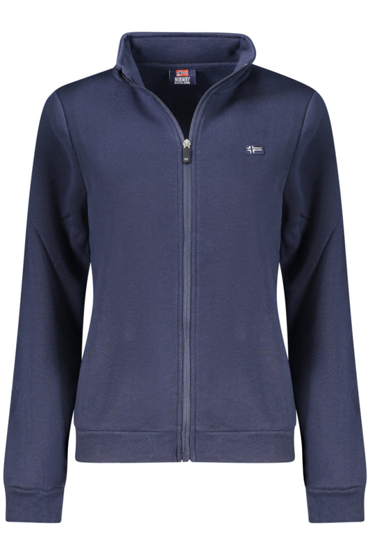 NORWAY 1963 FELPA CON ZIP DONNA BLU