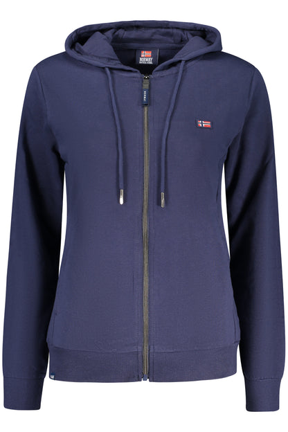 NORWAY 1963 FELPA CON ZIP DONNA BLU