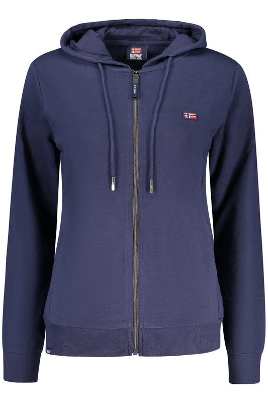 NORWAY 1963 FELPA CON ZIP DONNA BLU