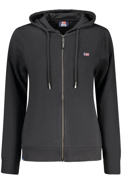NORWAY 1963 FELPA CON ZIP DONNA NERO