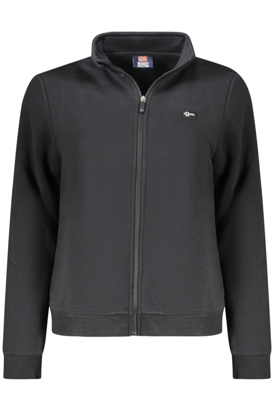 NORWAY 1963 FELPA CON ZIP DONNA NERO