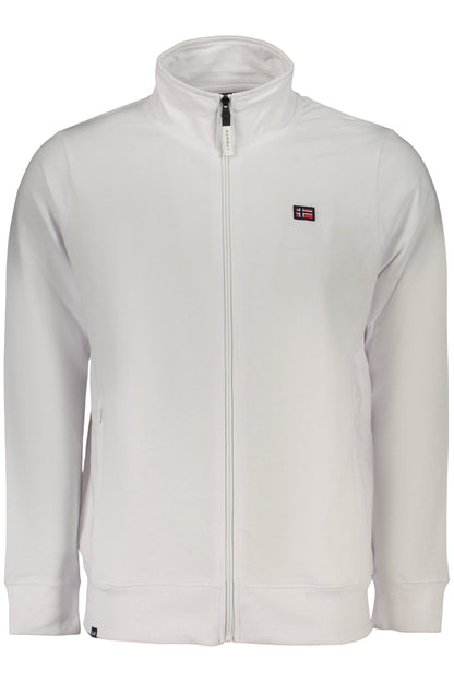 NORWAY 1963 FELPA CON ZIP UOMO BIANCO