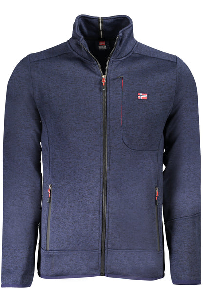 NORWAY 1963 FELPA CON ZIP UOMO BLU
