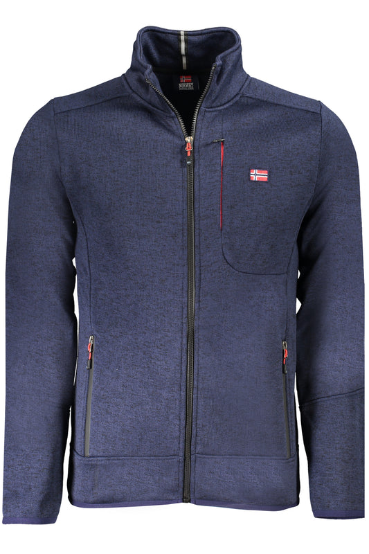 NORWAY 1963 FELPA CON ZIP UOMO BLU