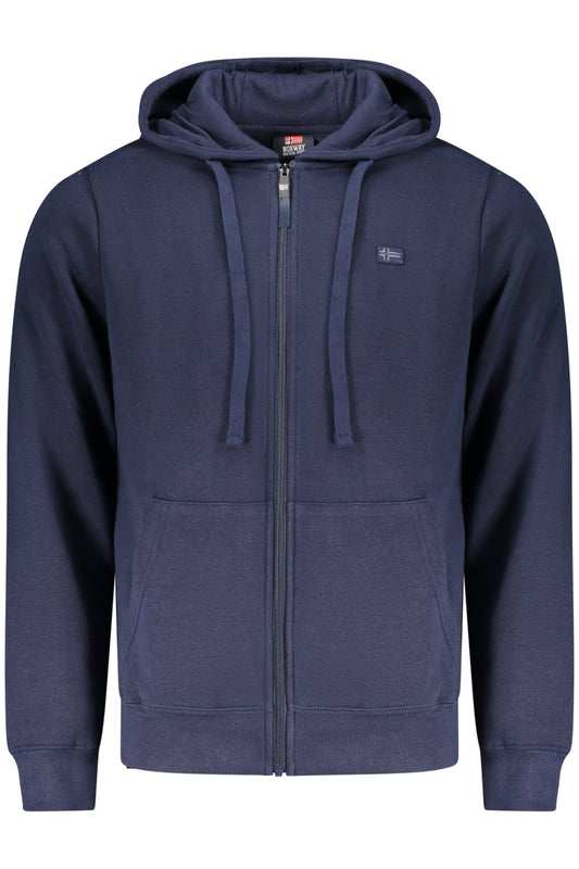 NORWAY 1963 FELPA CON ZIP UOMO BLU