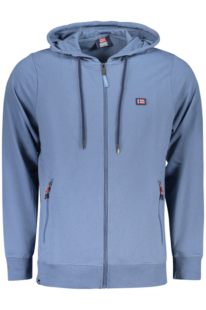 NORWAY 1963 FELPA CON ZIP UOMO BLU