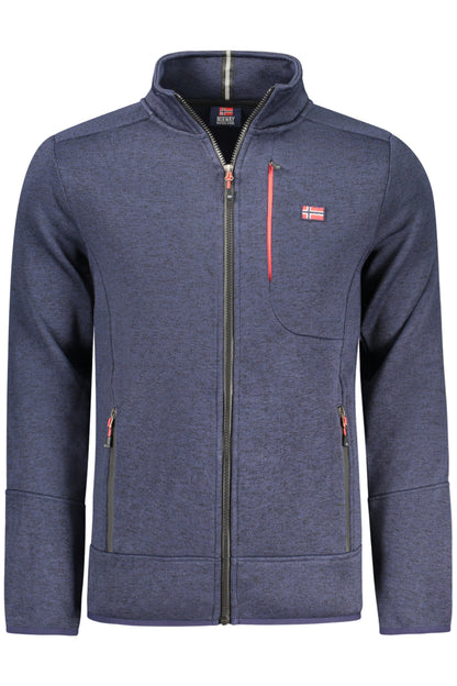 NORWAY 1963 FELPA CON ZIP UOMO BLU