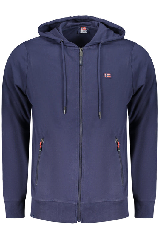 NORWAY 1963 FELPA CON ZIP UOMO BLU