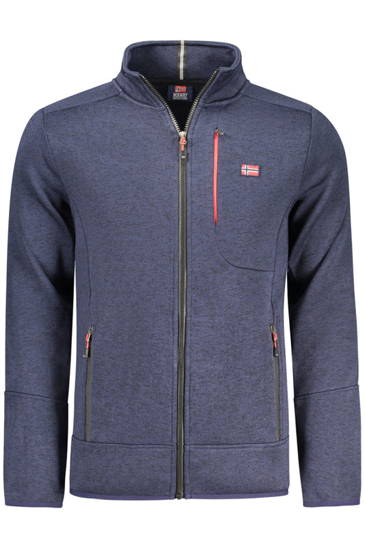 NORWAY 1963 FELPA CON ZIP UOMO BLU