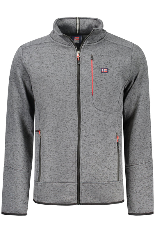 NORWAY 1963 FELPA CON ZIP UOMO GRIGIO