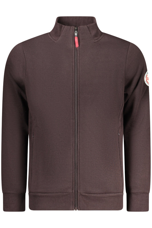 NORWAY 1963 FELPA CON ZIP UOMO MARRONE