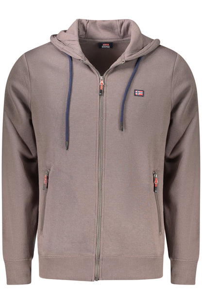 NORWAY 1963 FELPA CON ZIP UOMO MARRONE