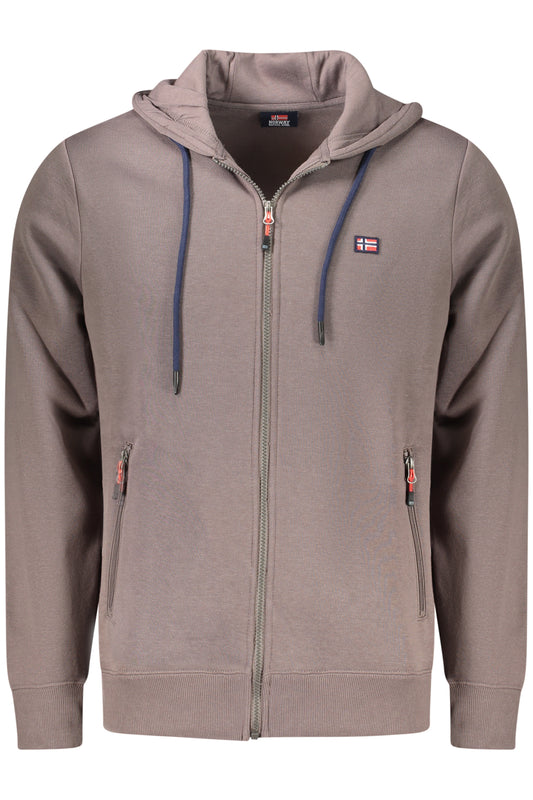 NORWAY 1963 FELPA CON ZIP UOMO MARRONE