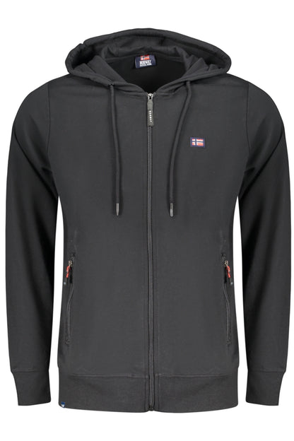 NORWAY 1963 FELPA CON ZIP UOMO NERO