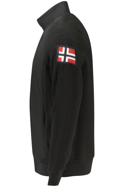 NORWAY 1963 FELPA CON ZIP UOMO NERO