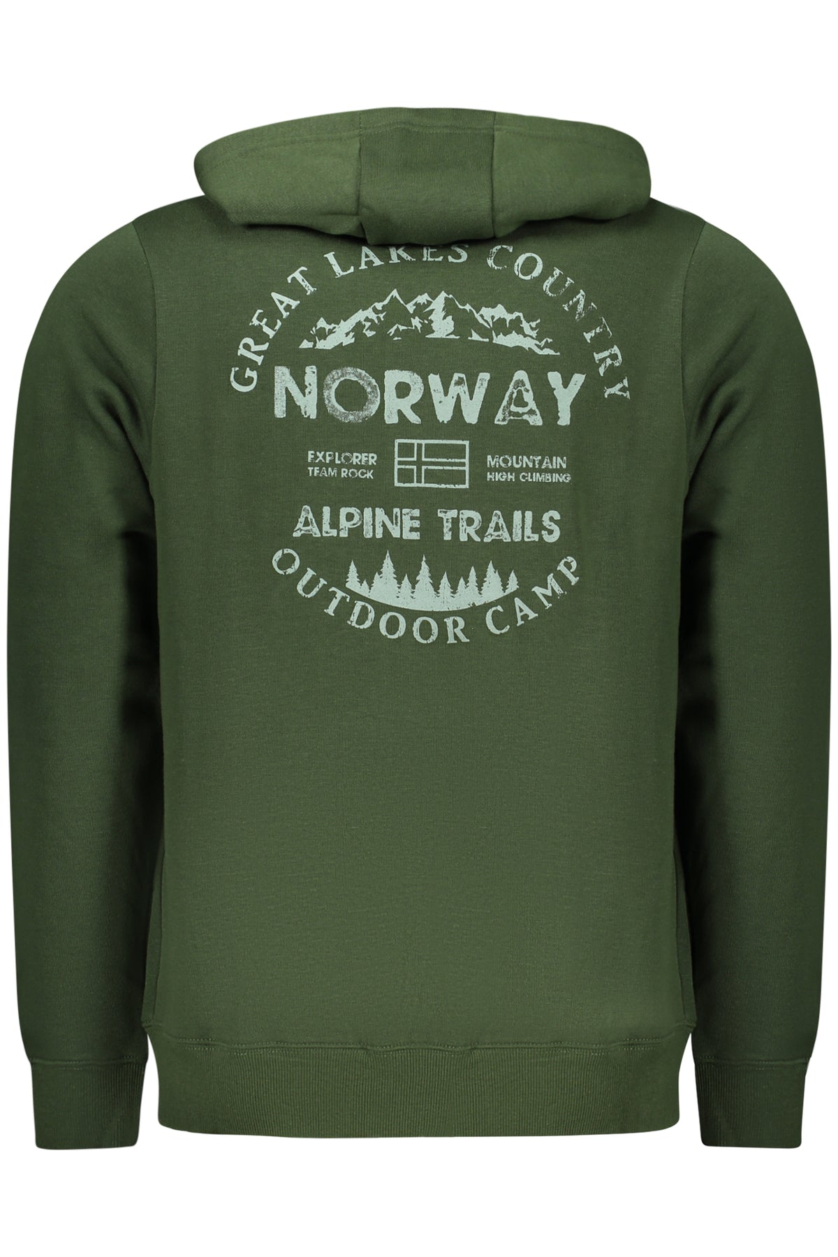 NORWAY 1963 FELPA CON ZIP UOMO VERDE