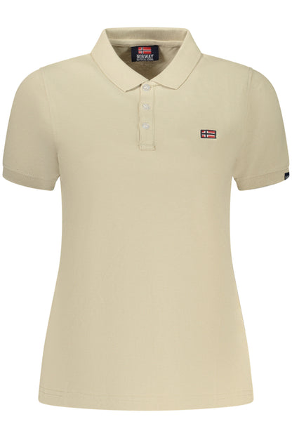 NORWAY 1963 POLO MANICHE CORTE DONNA BEIGE