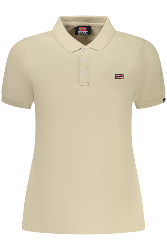 NORWAY 1963 POLO MANICHE CORTE DONNA BEIGE