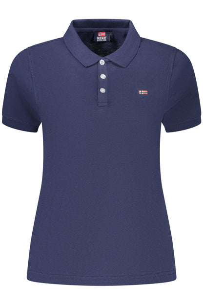 NORWAY 1963 POLO MANICHE CORTE DONNA BLU