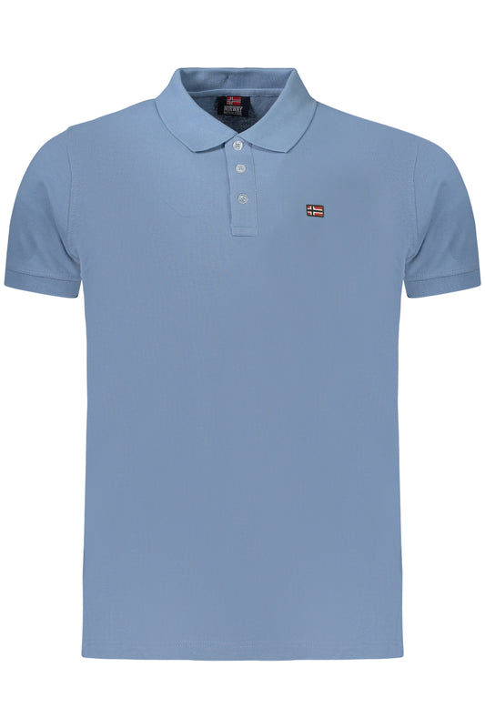 NORWAY 1963 POLO MANICHE CORTE UOMO AZZURRO