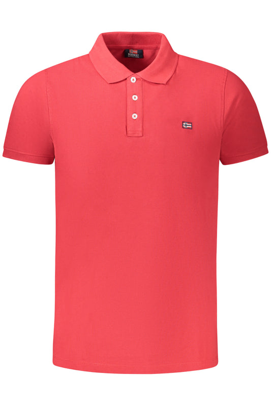 NORWAY 1963 POLO MANICHE CORTE UOMO ROSSO