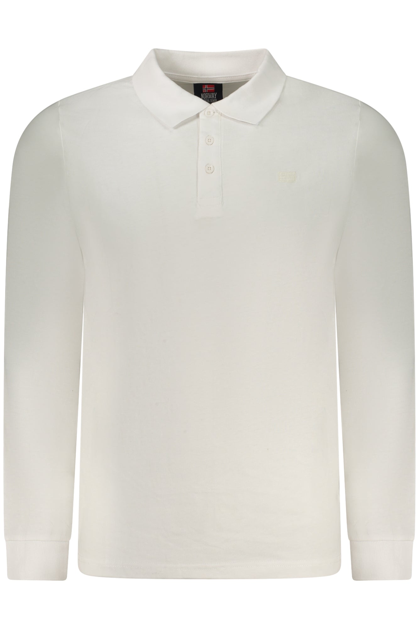 NORWAY 1963 POLO MANICHE LUNGHE UOMO BIANCO