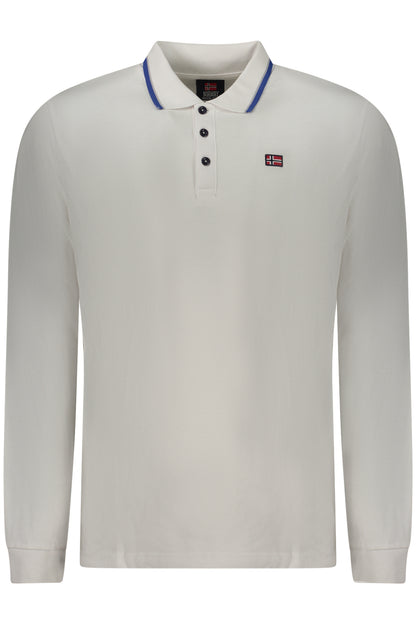 NORWAY 1963 POLO MANICHE LUNGHE UOMO BIANCO