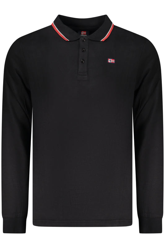 NORWAY 1963 POLO MANICHE LUNGHE UOMO NERO