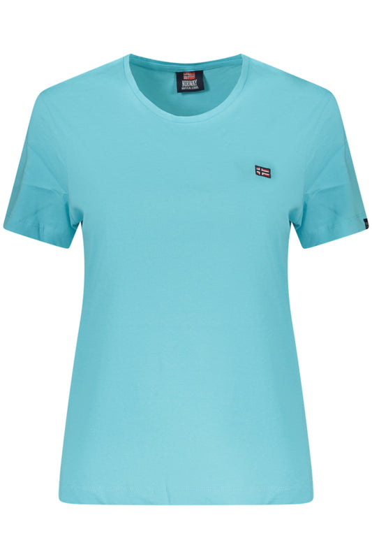 NORWAY 1963 T-SHIRT MANICHE CORTE DONNA AZZURRO
