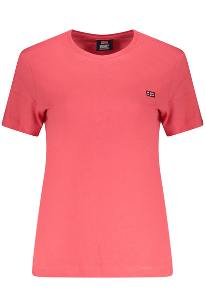 NORWAY 1963 T-SHIRT MANICHE CORTE DONNA ROSA