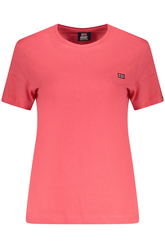 NORWAY 1963 T-SHIRT MANICHE CORTE DONNA ROSA