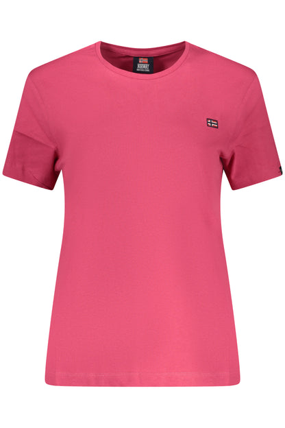 NORWAY 1963 T-SHIRT MANICHE CORTE DONNA ROSA