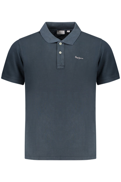 PEPE JEANS POLO MANICHE CORTE UOMO BLU