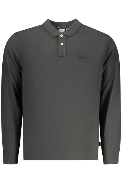 PEPE JEANS POLO MANICHE LUNGHE UOMO NERO