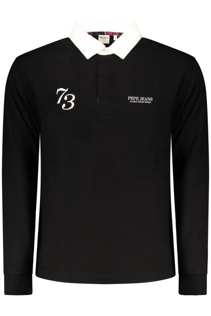 PEPE JEANS POLO MANICHE LUNGHE UOMO NERO