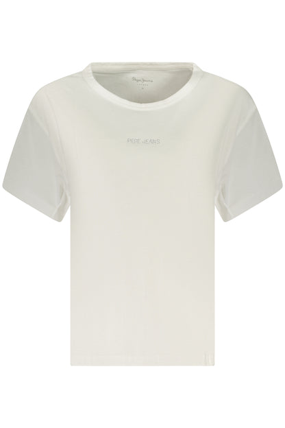 PEPE JEANS T-SHIRT MANICHE CORTE DONNA BIANCO