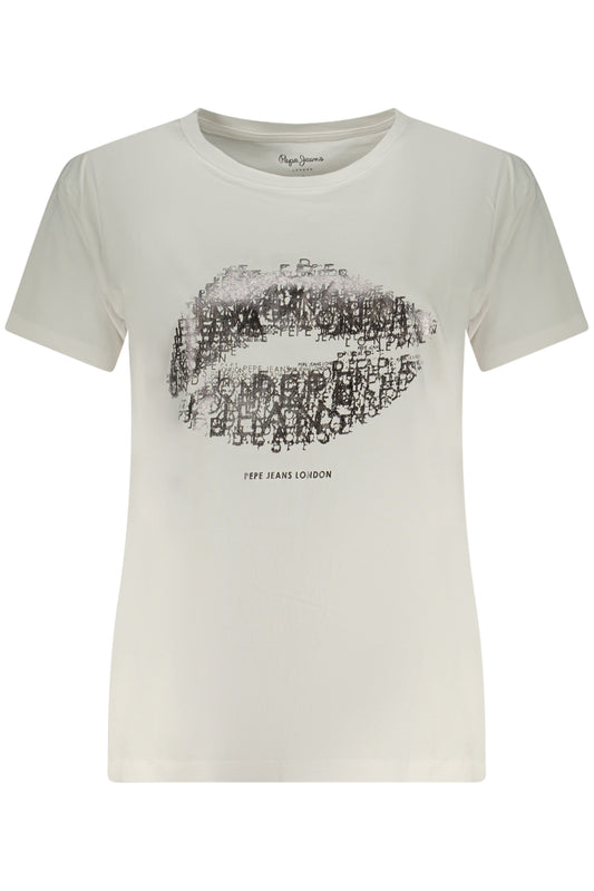 PEPE JEANS T-SHIRT MANICHE CORTE DONNA BIANCO