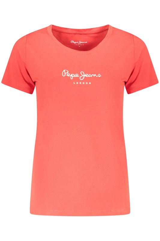 PEPE JEANS T-SHIRT MANICHE CORTE DONNA ROSSO