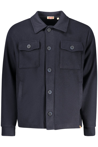 RIFLE CAMICIA MANICHE LUNGHE UOMO BLU