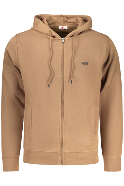 RIFLE FELPA CON ZIP UOMO MARRONE