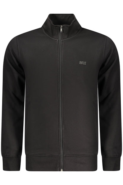 RIFLE FELPA CON ZIP UOMO NERO