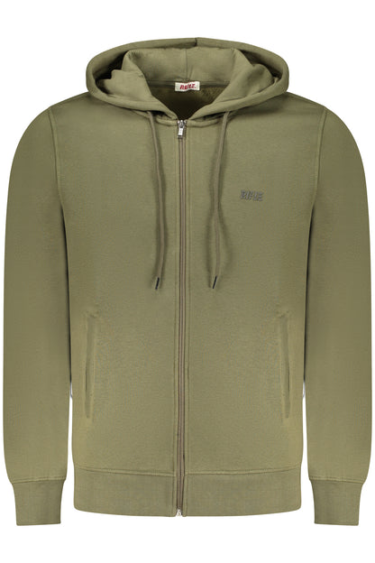 RIFLE FELPA CON ZIP UOMO VERDE