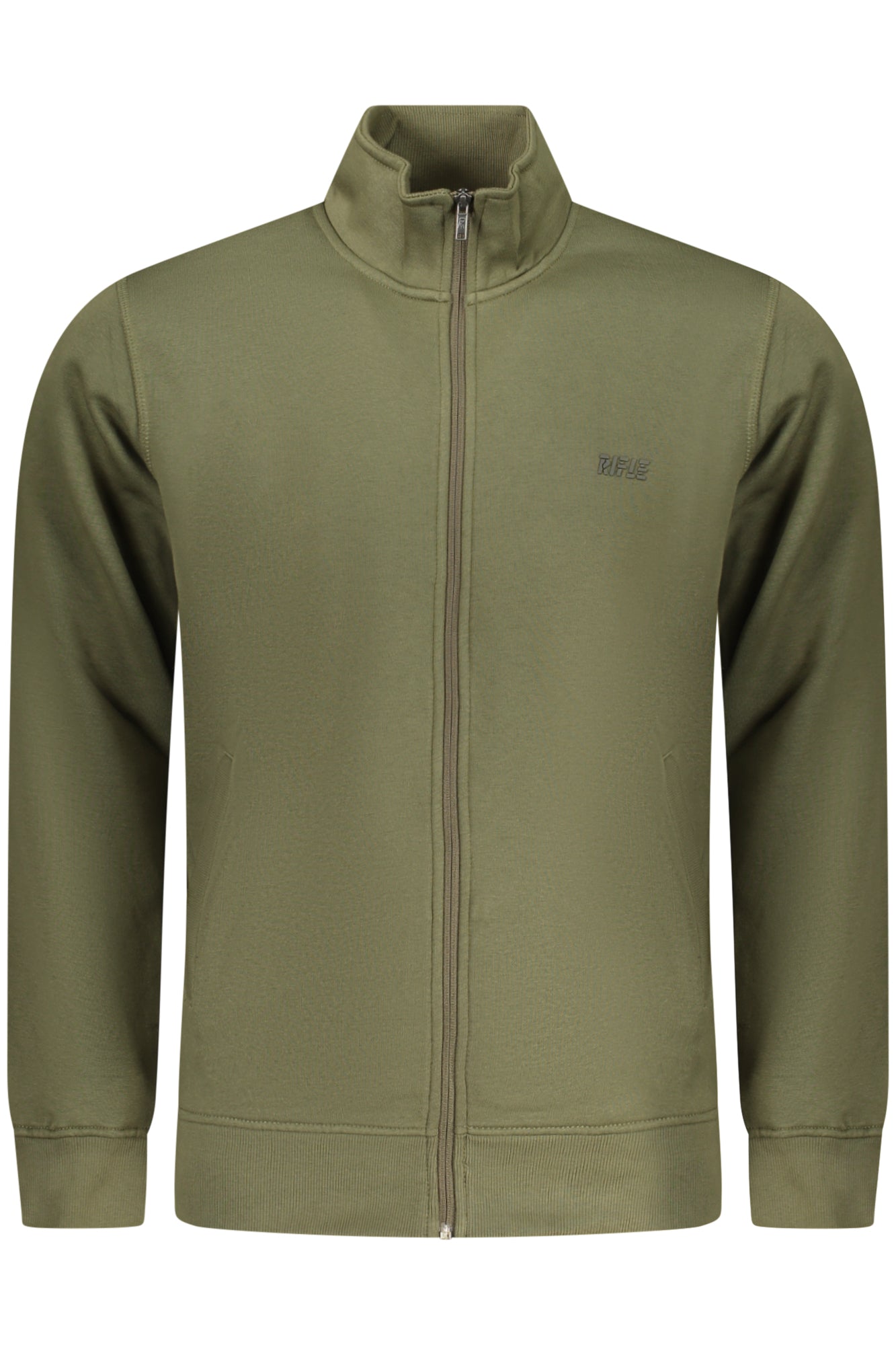 RIFLE FELPA CON ZIP UOMO VERDE
