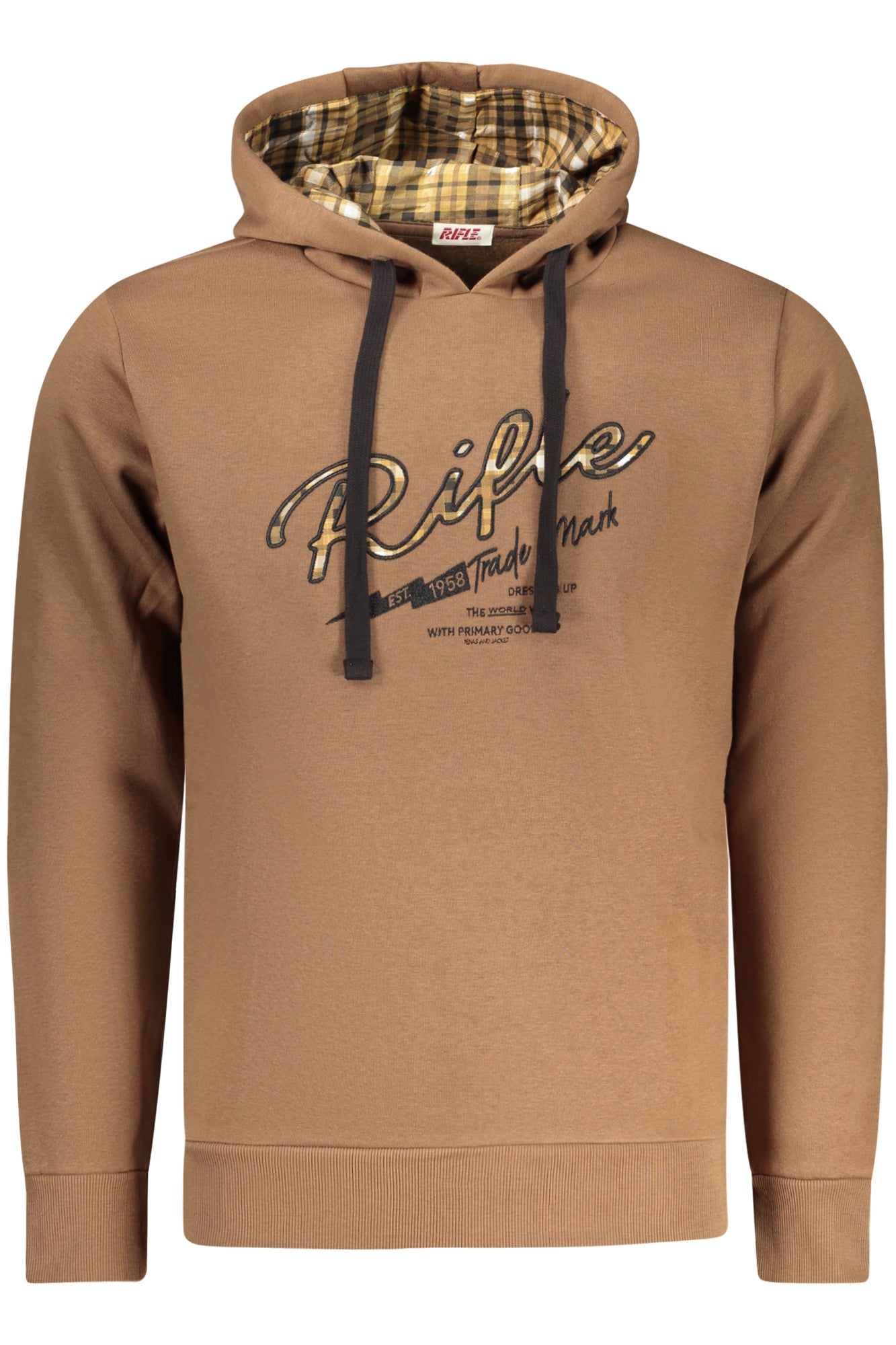 RIFLE FELPA SENZA ZIP UOMO MARRONE