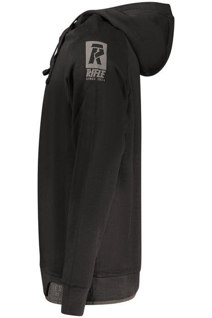 RIFLE FELPA SENZA ZIP UOMO NERO