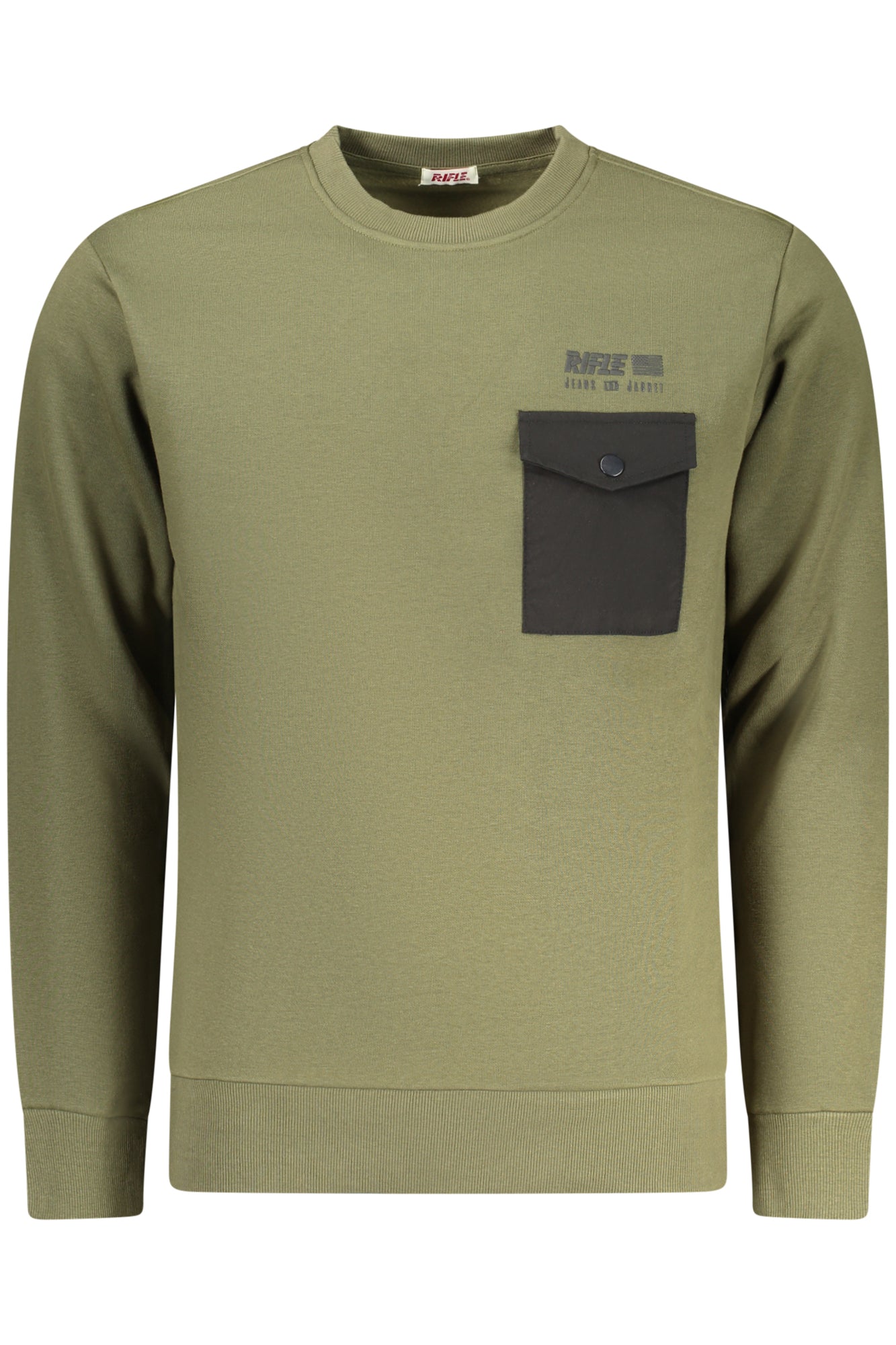 RIFLE FELPA SENZA ZIP UOMO VERDE