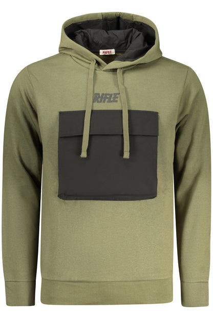 RIFLE FELPA SENZA ZIP UOMO VERDE