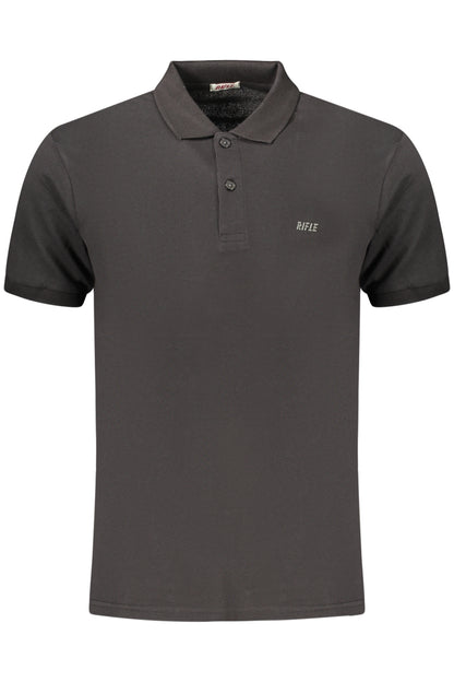 RIFLE POLO MANICHE CORTE UOMO NERO