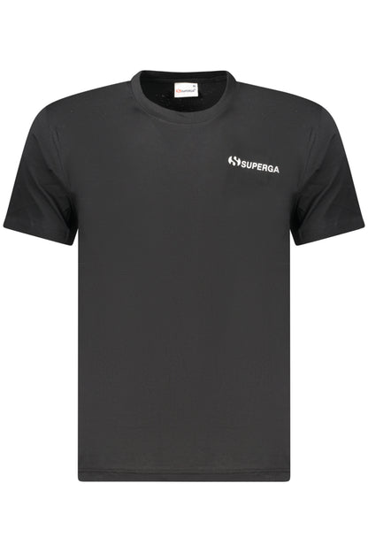 SUPERGA T-SHIRT MANICHE CORTE UOMO NERO