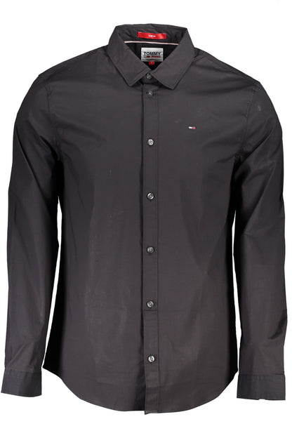 TOMMY HILFIGER CAMICIA MANICHE LUNGHE UOMO NERO